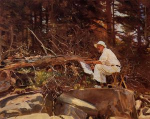 The Artist Sketching -  John Singer Sargent Oil Painting