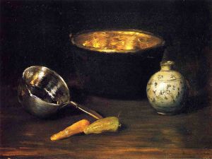 Still Life with Pepper and Carrot -   William Merritt Chase Oil Painting