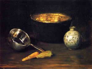 Still Life with Pepper and Carrot - William Merritt Chase Oil Painting