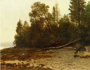 The Fallen Tree - Albert Bierstadt Oil Painting