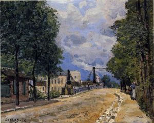 The Road from Gennevilliers - Alfred Sisley Oil Painting