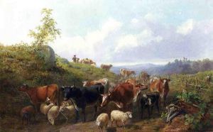 Down the road in Franklin County New York -   Arthur Fitzwilliam Tait Oil Painting