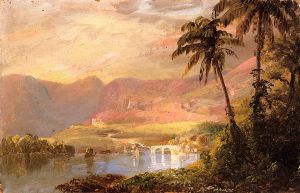 Tropical Landscape III - Frederic Edwin Church Oil Painting