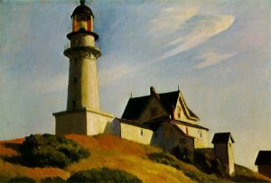 The Lighthouse at Two Lights -   Edward Hopper Oil Painting