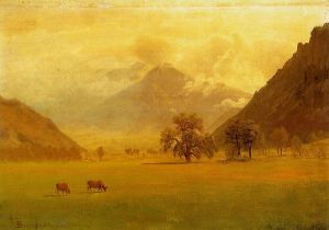 Rhone Valley -  Albert Bierstadt Oil Painting