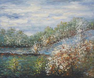 Baume in Blute - Claude Monet Oil Painting