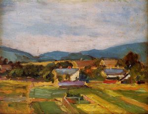 Landscape in Lower Austria -   Egon Schiele Oil Painting