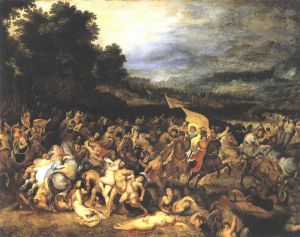 The Battle of the Amazons -   Peter Paul Rubens Oil Painting