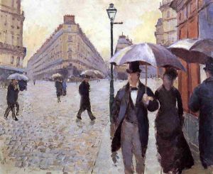 Paris Street: A Rainy Day (study) -   Gustave Caillebotte oil painting