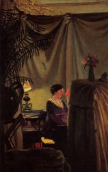 Gabrielle Vallotton at the Piano - Felix Vallotton Oil Painting