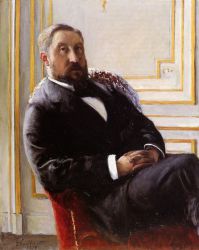 Portrait of Jules Richemont -  Gustave Caillebotte Oil Painting