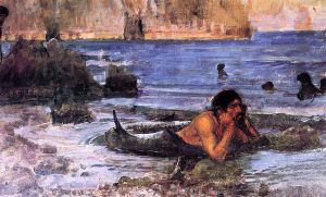 The Merman (sketch) - Oil Painting Reproduction On Canvas