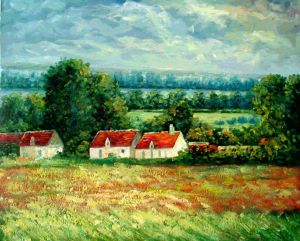 Field of Poppies, Giverny II -   Claude Monet Oil Painting