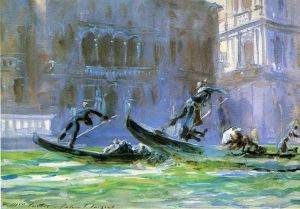 Festa Della Regatta (Palazzo Barbaro in Background) - Oil Painting Reproduction On Canvas