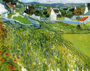 Vineyards with a View of Auvers -  Vincent Van Gogh Oil Painting