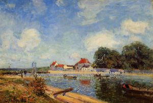 Loing Dam at Saint-Mammes - Oil Painting Reproduction On Canvas