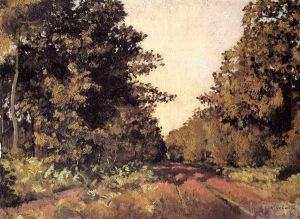 Yerres, Woods at la Grange, Path of the Great \'Ha-Ha\' -   Gustave Caillebotte Oil Painting