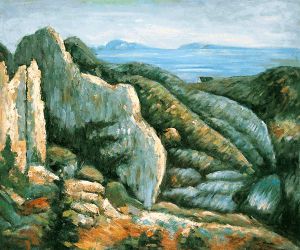 Rocks Near L\'Estaque -   Paul Cezanne Oil Painting