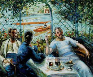 Lunch at the Resturant Fournaise (The Rowers\' Lunch) by Pierre Auguste Renoir.j