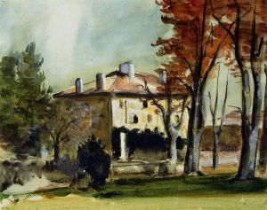 The Manor House at Jas de Bouffan -   Paul Cezanne Oil Painting