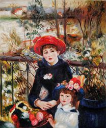 Two Sisters (On the Terrace), 1881 - Pierre Auguste Renoir Oil Painting