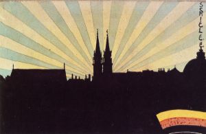 Silhouette of Klosterneuburg -   Egon Schiele Oil Painting