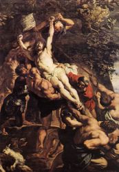 Raising of the Cross (detail) - Peter Paul Rubens Oil Painting