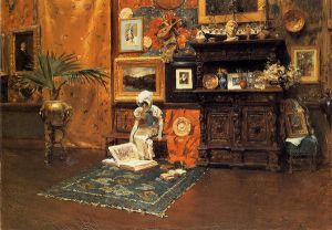 In the Studio IV - William Merritt Chase Oil Painting