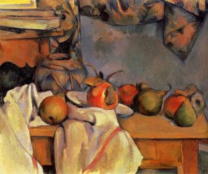 Still Life with Pomegranate and Pears -   Paul Cezanne Oil Painting