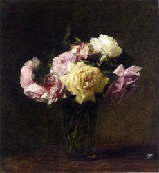 Roses 6 - Henri Fantin-Latour Oil Painting