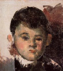 Portrait of the Artist's Son (unfinished) - Paul Cezanne Oil Painting