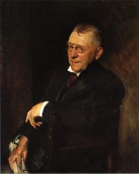 Portrait of James Whitcomb Riley - William Merritt Chase Oil Painting