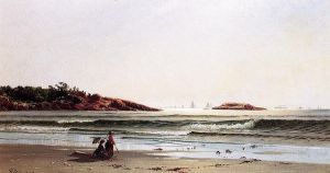 Indian Rock, Narragansett Bay II - Alfred Thompson Bricher Oil Painting