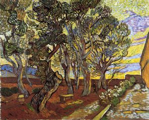 The Garden of the Asylum in Saint-Remy - Vincent Van Gogh Oil Painting