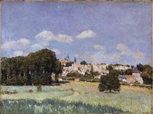 View of Saint-Cloud, Sunshine -   Alfred Sisley Oil Painting