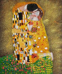 The Kiss (Fullview) - Oil Painting Reproduction On Canvas Gustav Klimt Oil Painting