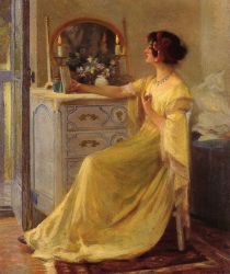 Bessie Potter Vonnoh at Her Dressing Table - Oil Painting Reproduction On Canvas