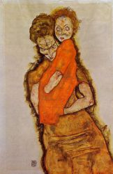 Mother and Child III -   Egon Schiele Oil Painting