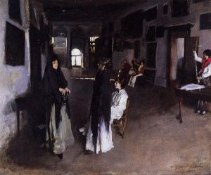 A Venetian Interior - John Singer Sargent Oil Painting