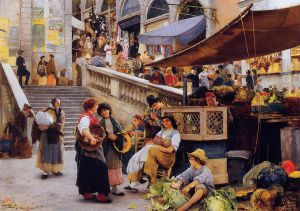 At the Foot of the Rialto, Venice - Oil Painting Reproduction On Canvas