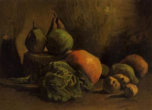 Still Life with Vegetables and Fruit -   Vincent Van Gogh Oil Painting