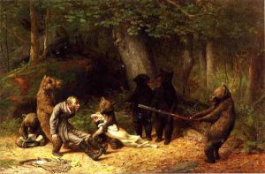 Making Game of the Hunter -  William Holbrook Beard Oil Painting