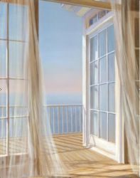 View of the sea from the window - Oil Painting Reproduction On Canvas