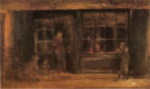 A Shop -  James Abbott McNeill Whistler Oil Painting