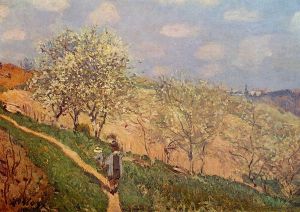 Spring in Bougival -   Alfred Sisley Oil Painting