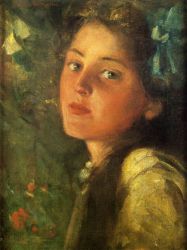 A Wistful Look - Oil Painting Reproduction On Canvas