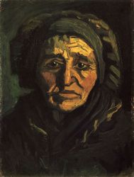 Head of a Peasant Woman with a Greenish Lace Cap - Oil Painting Reproduction On Canvas