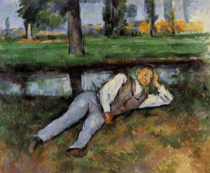 Boy Resting - Paul Cezanne Oil Painting