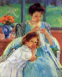 Young Mother -   Mary Cassatt oil painting,