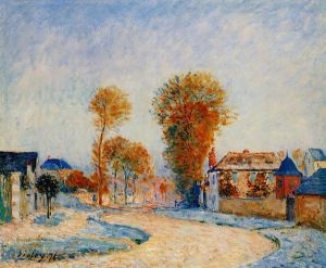 The First Hoarfrost -   Alfred Sisley Oil Painting